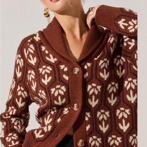Shawl Collar Sweater Cardigan Size Medium NWT